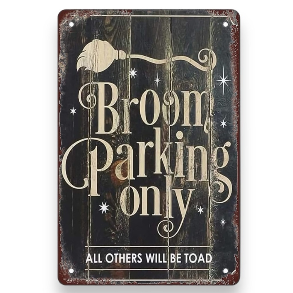 Broom Parking Metal Wall Decor - NEW